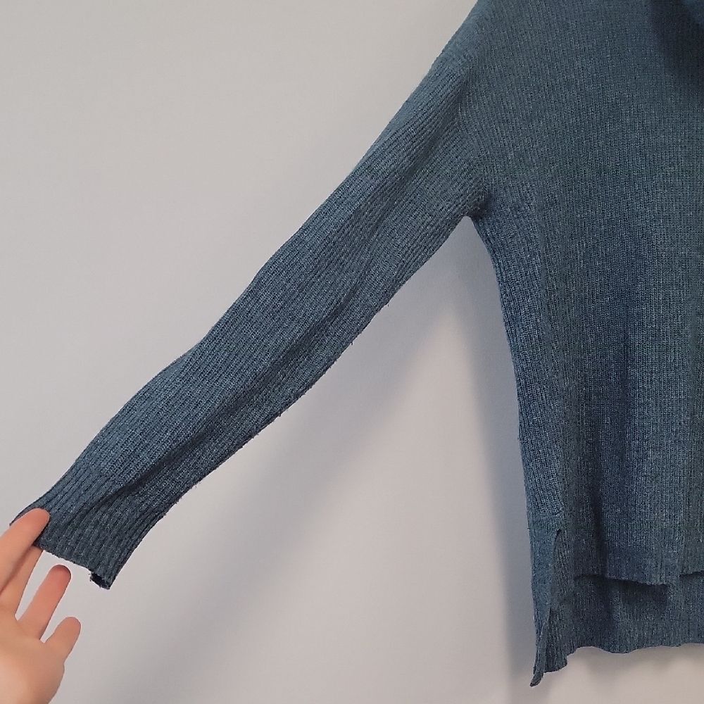 Madewell Cowl Neck Sweater Blue Size M Clean Girl - Picture 6 of 14